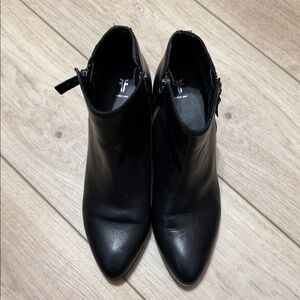 Frye Black Leather Ankle Booties